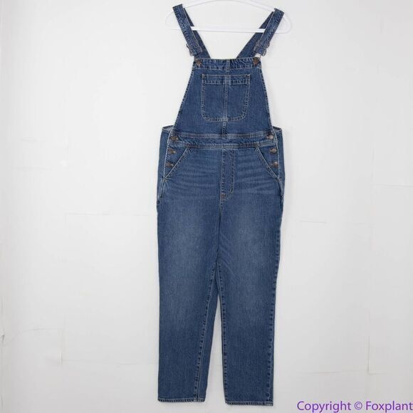NEW J Crew‎ Classic overalls in all-day stretch, Broken In Coastline Bl, M - Picture 2 of 16